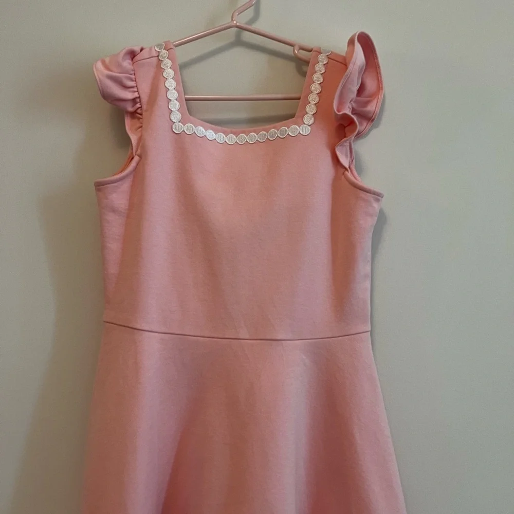 Janie and Jack Pink Ruffle Hem Flutter Sleeve Dress